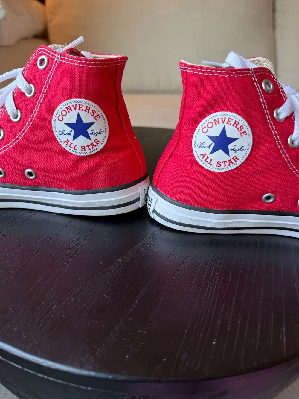 Converse Kids Chuck Taylor High-Top Canvas Sneakers -RED EUC